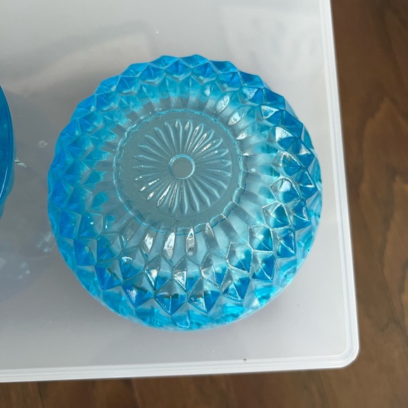 Vintage Indiana Glass Diamond Point Fairy Lamp - Picture 5 of 6